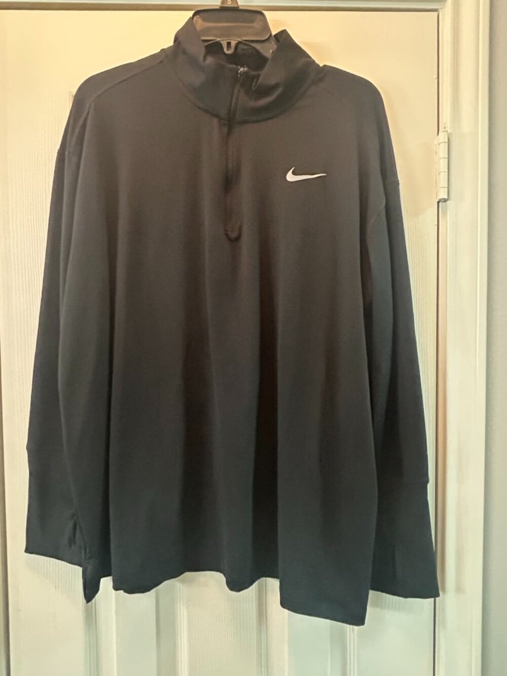 Nike Running Dri-FIT Black 1/4 Zip Pullover Shirt 1X Plus Size Reflective